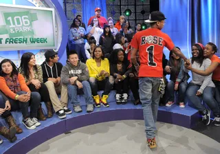 Go Rose - Tyga reaches out to touch the fans at 106 &amp; Park, April 30, 2012. (Photo: John Ricard / BET)