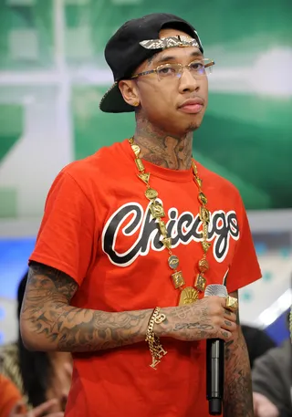 Working - Tyga at 106 &amp; Park, April 30, 2012. (Photo: John Ricard / BET)
