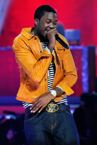 Meek Mill (@MeekMill) - Tweet: "Winners table&nbsp;‪#mmg‬ http://instagr.am/p/MWdRtOikIm/" Meek Mill with his MMG crew, Wale, Omarion, Rick Ross and Stalley.(Photo: Andrew H. Walker/Getty Images)