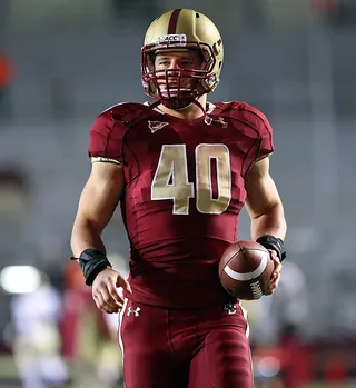 No. 9 - Boston College inside linebacker Luke Kuechly was selected as the ninth overall pick by the North Carolina Panthers. He did not attend the draft.(Photo: CSM/Landov)