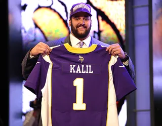 No. 4 - University of Southern California offensive tackle Matt Kalil was selected as the fourth overall pick by the Minnesota Vikings.(Photo: Sean O'Kane/BET)