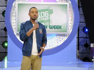 Ok Now - Terrence J talks about Get Fresh Week at 106 &amp; Park, April 26, 2012. (Photo: John Ricard / BET)