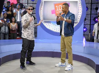 Wow Wow - Mac Miller and Terrence J at 106 &amp; Park, April 26, 2012. (Photo: John Ricard / BET)