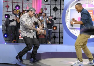 Lets Get It - Mac Miller takes the stage at 106 &amp; Park, April 26, 2012. (Photo: John Ricard / BET)