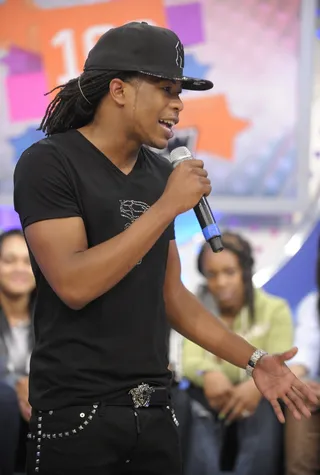 All Black Everything - Ca$h Out takes the stage at 106 &amp; Park, April 25, 2012. (Photo: John Ricard / BET)