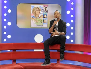 Whoa - Terrence J talks about Beyonce being named the most beautiful woman in the world by People Magazine at 106 &amp; Park, April 25, 2012. (Photo: John Ricard / BET)