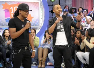 Cash Out - Ca$h Out and Terrence J at 106 &amp; Park, April 25, 2012. (Photo: John Ricard / BET)