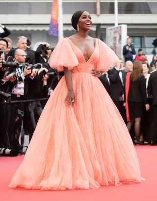 Aja Naomi King in Zac Posen - Aja Naomi King attends the screening of &quot;A Hidden Life (Une Vie CachÃ©e)&quot; at the 72nd annual Cannes Film Festival. (Photo by Samir Hussein/WireImage)&nbsp;