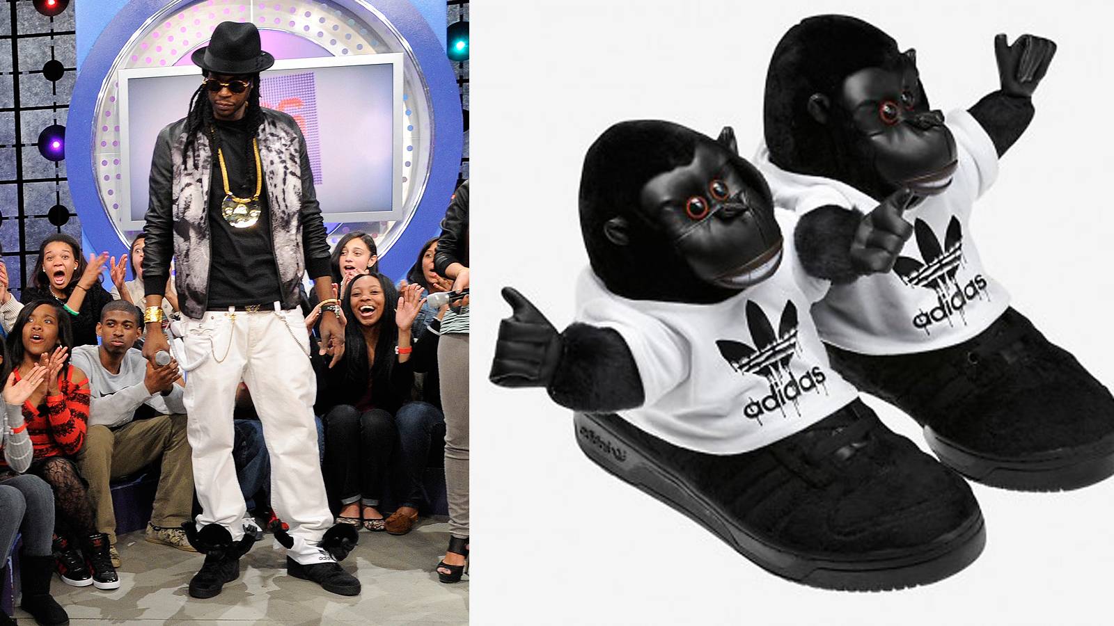 karton Dwang Logisch Fab or Fail: Jeremy Scott x Adidas Gorilla Sneakers as Seen on 2 Chainz and  Amber Rose | News | BET