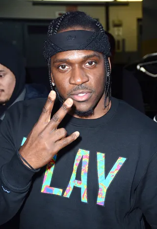 Mr. T - Pusha T hit up the HuffPost Live studios in New York City rocking his signature bandana. Ready for that album?(Photo: Derek Storm / Splash News)