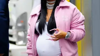 Pregnant Cardi B shows off her Birkin bag collection in new photos