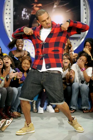 Chris Brown's Dougie - In 2010 Chris showed the Livest Audience how to Dougie.(Photo by Rob Loud/PictureGroup)