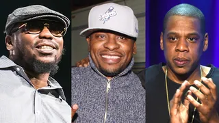 "This Can't Be Life, " Jay Z Featuring Beanie Sigel and Scarface - Brad touched hearts literally when he closed out this collaboration with Jay and Beanie. “And ain't no bright side to losing life; but you can view it like this/ God's got open hands homey, he in the midst.. of good company…” (Photos from left: Gilbert Carrasquillo/Splash News, Walik Goshorn ./Retna Ltd./Corbis, Jamie McCarthy/Getty Images for Roc Nation)