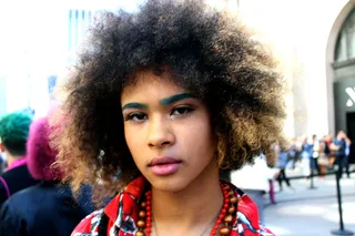 Bold and Beautiful - Anteus inspires us to grow out our highlights for fall. His add cool dimension to his luscious Afro. And peep those teal brows!  (Photo: Britt Middleton/BET)