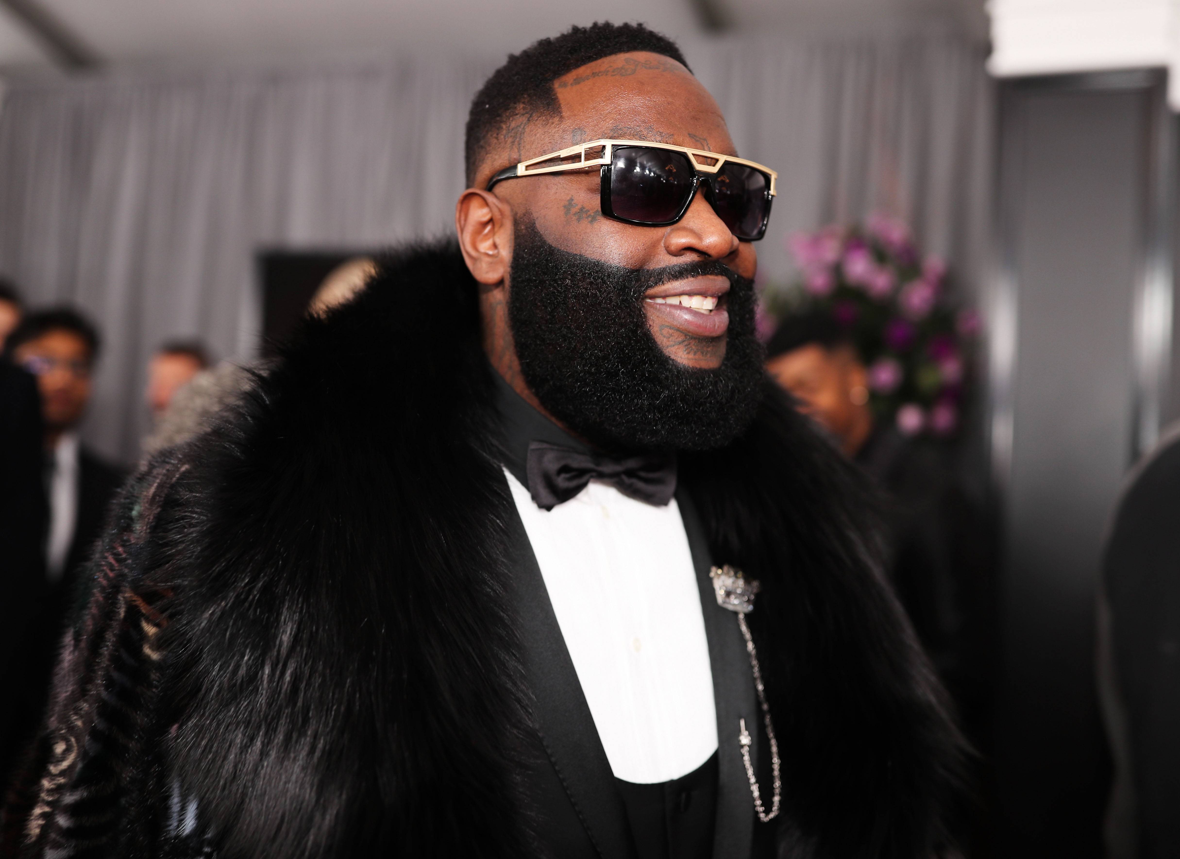 NEW YORK, NY - JANUARY 28:  Recording artist Rick Ross attends the 60th Annual GRAMMY Awards at Madison Square Garden on January 28, 2018 in New York City.  (Photo by Christopher Polk/Getty Images for NARAS)