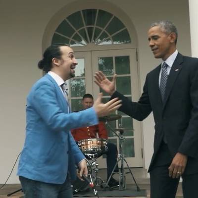 Obama + Hamilton - Hamilton’s Lin-Manuel Miranda paid a visit to the White House and freestyled. Obama tossed the cue cards like a G.&nbsp;(Photo: White House via Instagram)