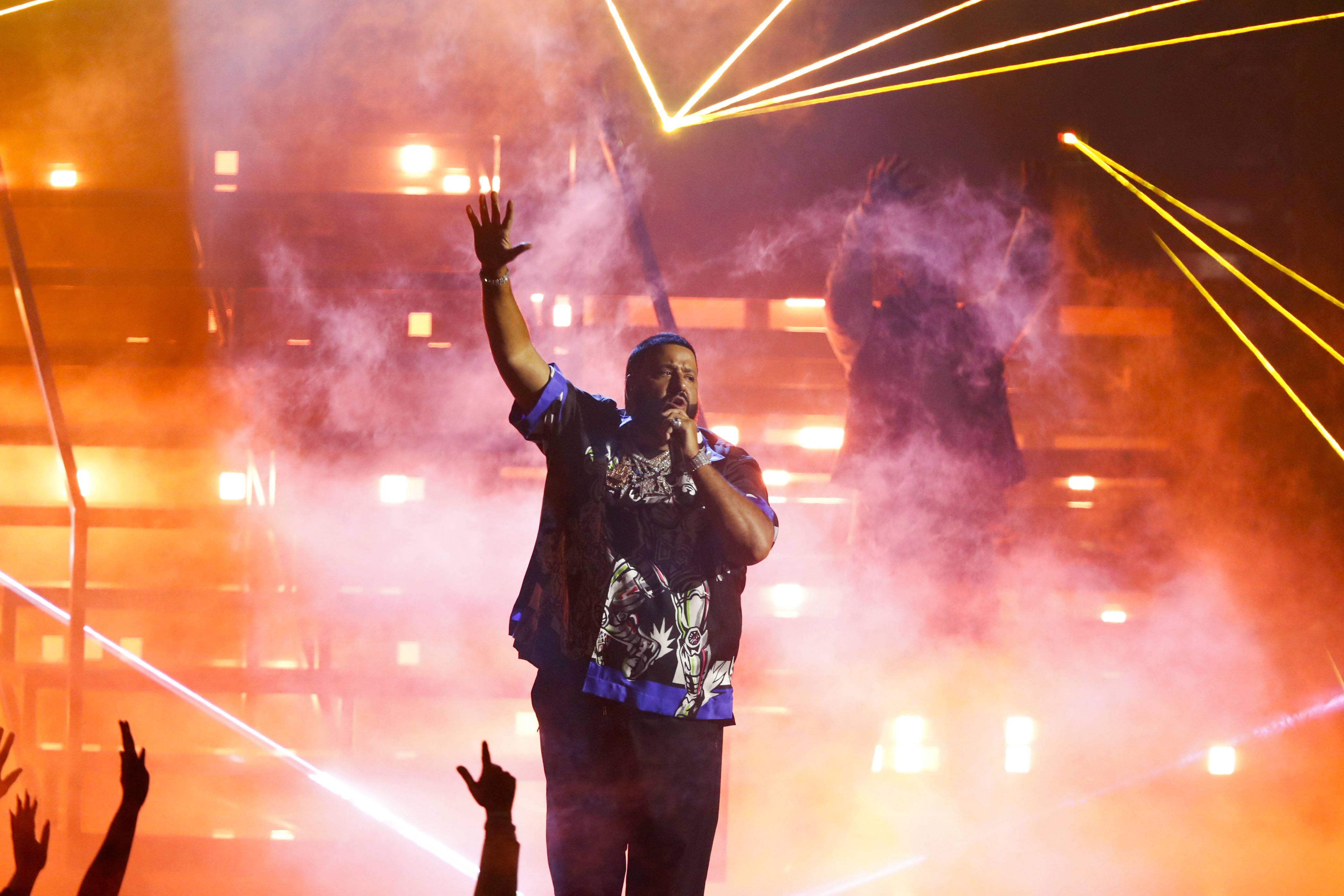LOS ANGELES, CALIFORNIA - JUNE 27: DJ Khaled performs onstage at the BET Awards 2021 at Microsoft Theater on June 27, 2021 in Los Angeles, California. (Photo by Johnny Nunez/Getty Images for BET)