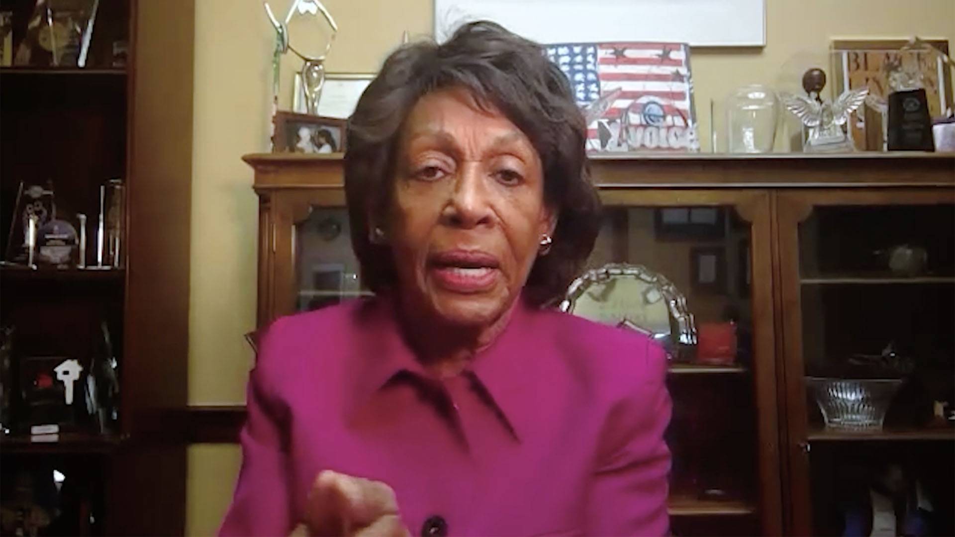 Maxine Waters on BET News 2021.