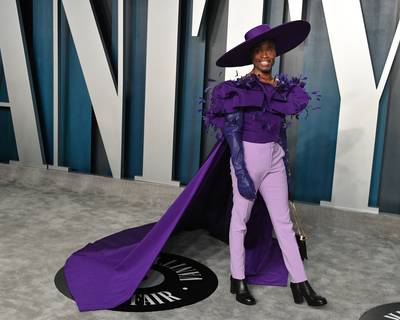 Billy Porter - Billy Porter has arrived! Wearing a bold purple Christian Siriano ensemble, who can’t get into this look?(Photo by George Pimentel/Getty Images) (Photo by George Pimentel/Getty Images)