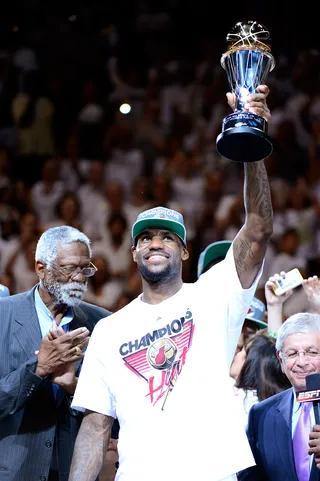 The Man with the Plan - LeBron James earned the nickname &quot;King&quot; on Thursday night when he led the Miami Heat to a 121-106 victory over the Oklahoma City Thunder and won his first NBA Championship. Keep reading for a look back at the night's biggest plays. —Britt Middleton &nbsp; (Photo: Ronald Martinez/Getty Images)