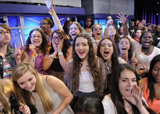 Wild Out - Audience members go wild when Justin Bieber hits the set at 106 &amp; Park, June 22, 2012. (Photo: John Ricard / BET)