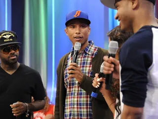 The Best - Jermaine Dupri and Pharrell at 106 &amp; Park, June 22, 2012. (Photo: John Ricard / BET)