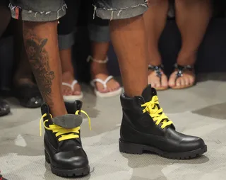 Boots - Pharrell at 106 &amp; Park, June 22, 2012. (Photo: John Ricard / BET)