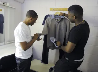 Match Up - reviews wardrobe in the green room at 106 &amp; Park, June 18, 2012. (Photo: John Ricard / BET).