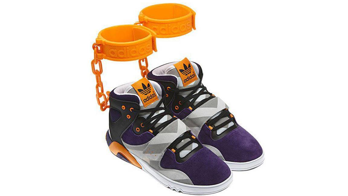 Adidas, shackle shoes