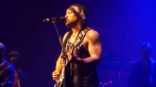 January 26, 2012: First Time in a Long Time -  D’Angelo’s first performance in Sweden opens to rave reviews. The R&amp;B crooner hit the stage conducting a live band, performing tracks from his previous albums and even new tracks like "Sugar Daddy." The upbeat, funky single is a little reminiscent of Prince during the Sign O’ the Times era mixed with a hint of organ and lots of soul. Die-hards, know that D also laced the crowd with an&nbsp;11-minute rendition of “Devil’s Pie/Chicken Grease.”&nbsp;(Photo: Courtesy latimes.com)