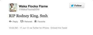 Waka Flocka Flame (@WakaFlockaBSM) - (Photo: Courtesy Twitter)