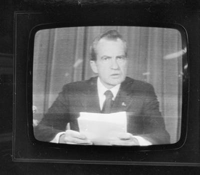 U.S. v. Nixon (1974) - In the wake of the Watergate wiretapping scandal, justices ruled that a defendant's right to potentially exonerating evidence outweighed the president's right to executive privilege if national security was not compromised.(Photo: Pierre Manevy/Express/Getty Images)