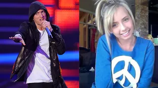 Eminem and Hailie - Before she could even form full sentences, Em's daughter, Hailie, made her first cameo on her father's debut album,&nbsp;The Slim Shady LP (on a Dr. Dre beat nonetheless). Now a teenager, Hailie continues to inspire the superstar MC to live healthy and make record-breaking albums.(Photos: Scott Gries/PictureGroup; Courtesy Twitter)