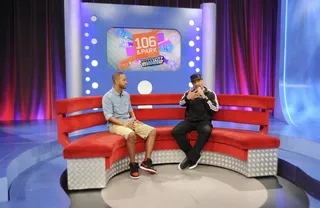 Ice-Terrence - Terrence J and Ice-T at 106 &amp; Park, June 15, 2012 (Photo: Dane Delaney / BET)