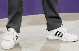 My Adidas - Andy Samberg on 106 &amp; Park, June 14, 2012. (Photo by: Dane Delaney / BET)