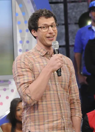 Ha Ha - Andy Samberg on 106 &amp; Park, June 14, 2012. (Photo by: Dane Delaney / BET)