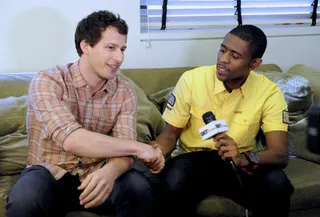 Nice to Meet You - Andy Samberg talks to BET.com backstage 106 &amp; Park, June 14, 2012. (Photo by: Dane Delaney / BET)