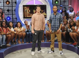 No Way - Andy Samberg and Terrence J on 106 &amp; Park, June 14, 2012. (Photo by: Dane Delaney / BET)