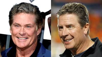 David Hasselhoff as Dan Marino - Who would have thought that the same guy from Knight Rider&nbsp;and Baywatch&nbsp;fame would strike an uncanny resemblance to one of the greatest quarterbacks in the history of the NFL? The Hoff as Dan Marino just makes sense.(Photos: from Left: Jason Merritt/Getty Images for MTV, Streeter Lecka/Getty Images)