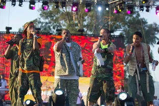 "Thuggish Ruggish Bone" - Bone Thugs-N-Harmony had a hit right out of the gate with “Thuggish Ruggish Bone.” From the hook sun by Shatasha Williams to their soon-to-be signature rap style, they proved themselves to be unique from early on in their career, making their mark with this song.&nbsp;(Photo: Jerod Harris/WireImage/Getty Images)