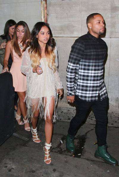 Close Call - Talk about avoiding a club clash. Chris Brown's ex-girlfriend Karrueche Tran leaves Playhouse Nightclub shortly before Rihanna arrives.&nbsp;(Photo: WENN.com)
