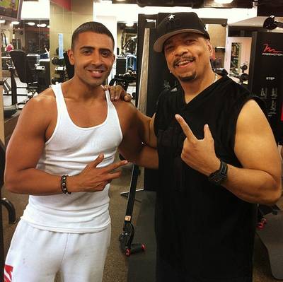Ice-T @icetmft - Ice-T has a new gym buddy and look who it is — Jay Sean! Earlier this week, Ice debuted his rock hard abs in a shirtless TwitPic. Not bad for a 55-year-old!(Photo: Instagram via Ice T)