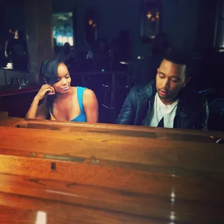 Letoya Luckett&nbsp;@letoyaluckett - Letoya Luckett&nbsp;is in awe of the genius of this talented man. &quot;Enjoying the smooth &amp; almost intoxicating sounds of John Legend.&quot;(Photo: Instagram via Letoyaluckett)