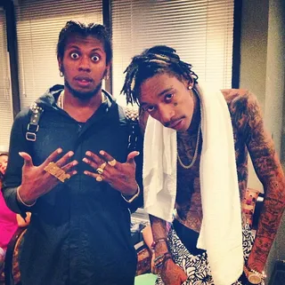 Wiz Khalifa @mistercap - Peep the &quot;all gold everything&quot; jewels Trinidad James and Wiz Khalifa are rocking in this pic! #stuntin(Photo: Instagram via Wiz Khalifah)