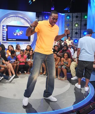 Dwight Howard Danced - Dwight danced during the commercial break.(Photo: Brad Barket/PictureGroup)