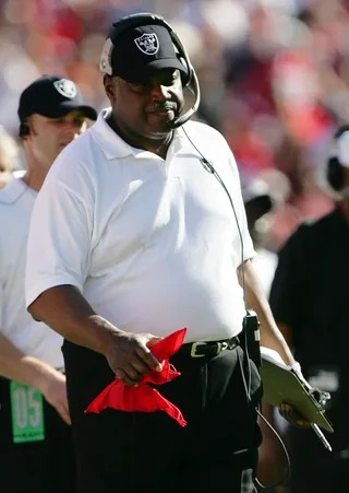 Art Shell&nbsp; - Second-ever African-American head coach in the NFL. He served as head coach and a Hall of Fame offensive tackle for the Oakland Raiders.(Photo: Getty Images)