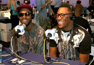 K. Roosevelt &amp; Hit-Boy - Recording artists K. Roosevelt, left, and Hit-Boy attend Radio Room Day 1 at the JW Marriott Los Angeles L.A. Live on June 28, 2013. (Photo: Frederick M. Brown/Getty Images for BET)