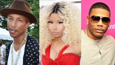 7. Hit the Recording Studio With Nelly, Pharrell and Nicki Minaj - We all thanked the music gods when this collab happened. How about you get the gift of re-creating this pink, derrty and happy magic?   (Photos from left: IZZY/WENN.com, Jason Merritt/Getty Images, Stephen Lovekin/Getty Images for BET)