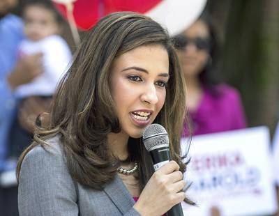Erika Harold, 13th Congressional District of Illinois - Illinois attorney and former Miss America Erika Harold is pro-life and opposes proposals to increase individual and corporate tax rates and efforts to encroach on the Second Amendment right to bear arms. If elected in 2014, Harold would become the first female African-American Republican to serve in Congress, or one of two if Mia Love, mayor of Sarasota Springs, Utah, also wins her bid.  (Photo: AP Photo/The News-Gazette, John Dixon, File)&nbsp;