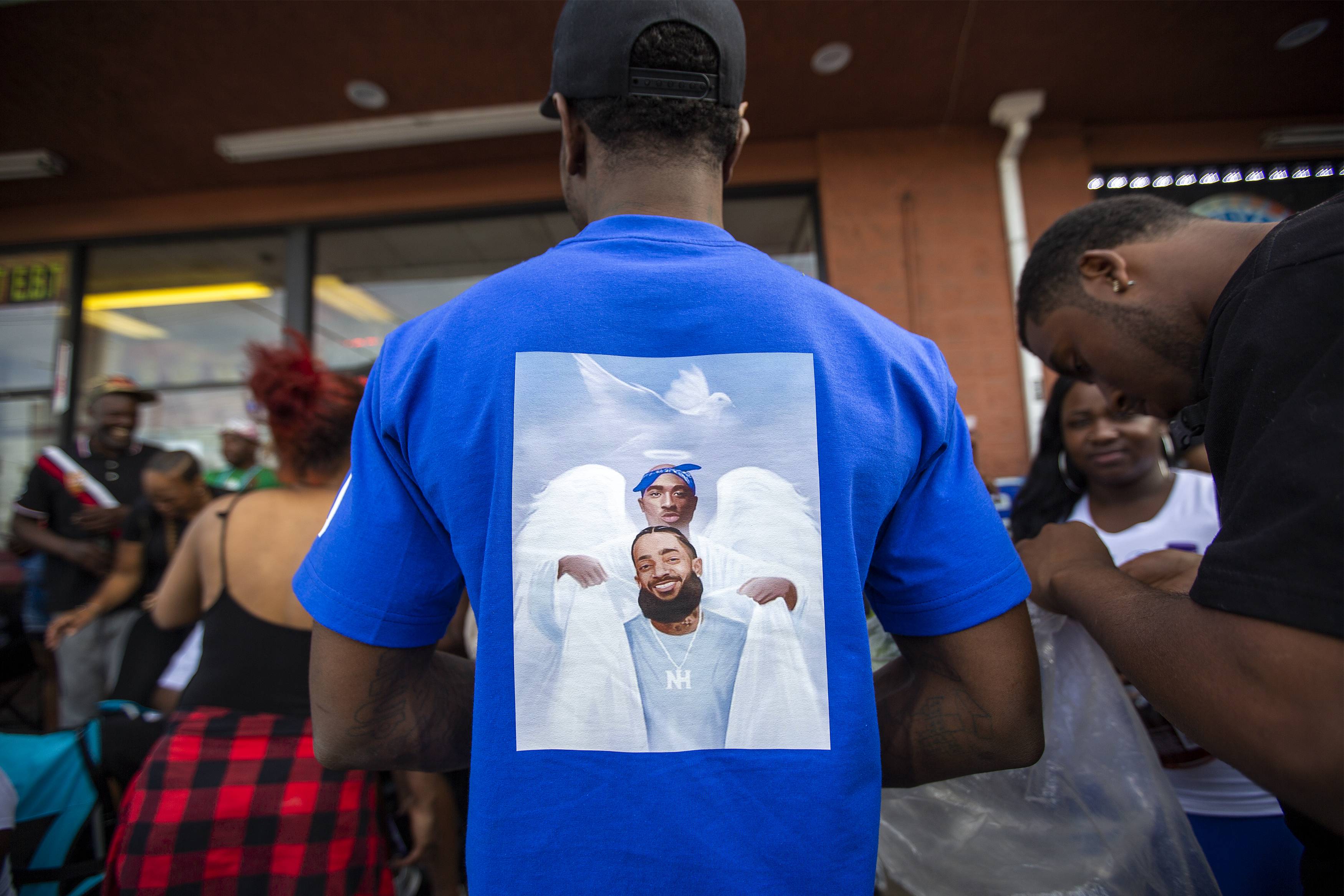 Nipsey Hussle 33 Crenshaw White and Red Baseball Jersey